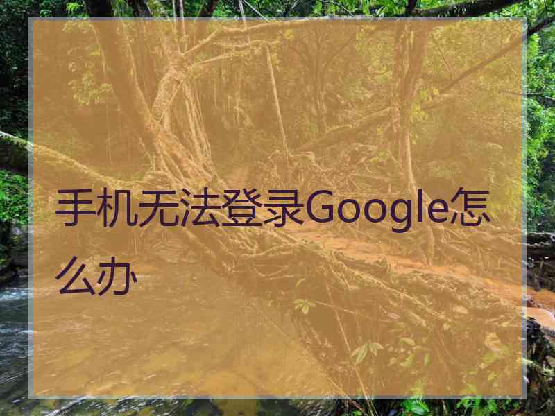 手机无法登录Google怎么办