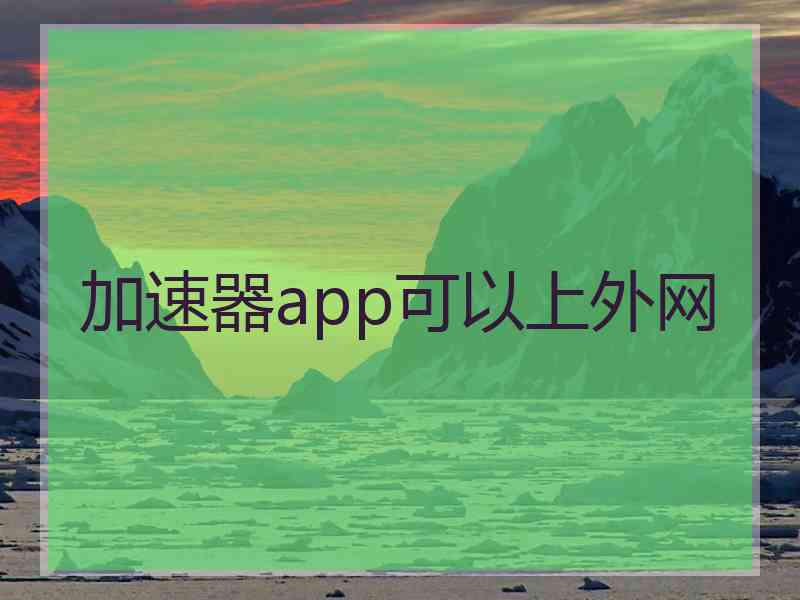 加速器app可以上外网