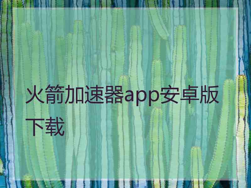 火箭加速器app安卓版下载