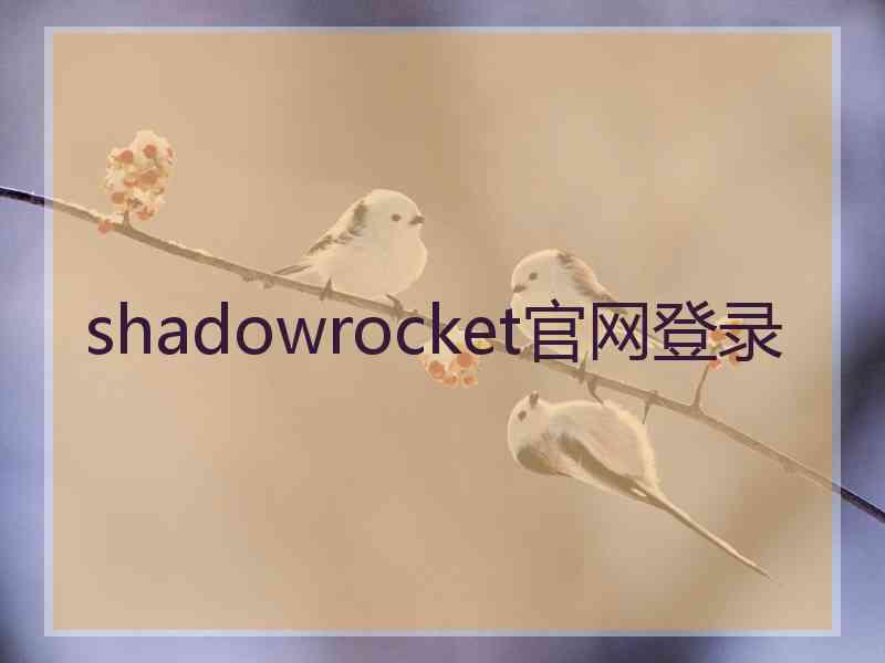 shadowrocket官网登录