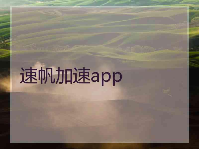 速帆加速app