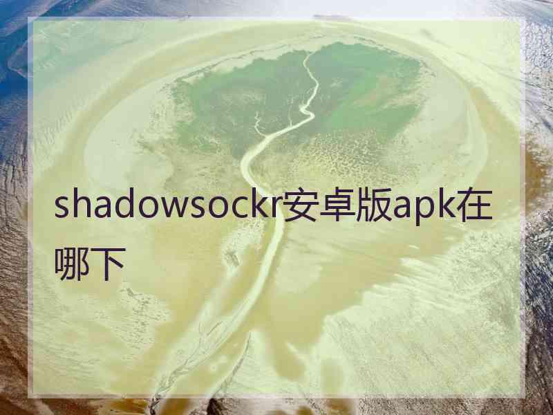 shadowsockr安卓版apk在哪下