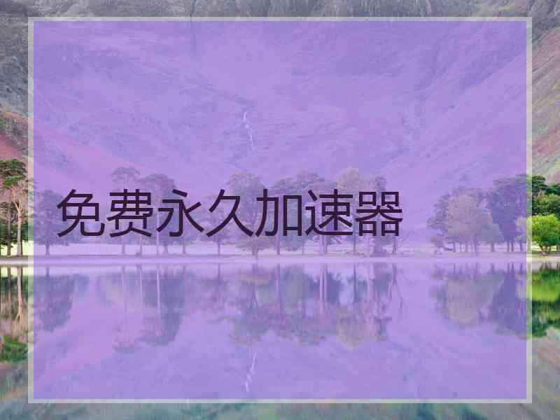 免费永久加速器