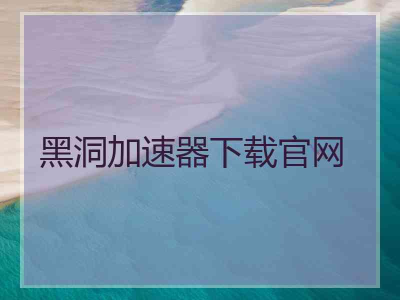 黑洞加速器下载官网