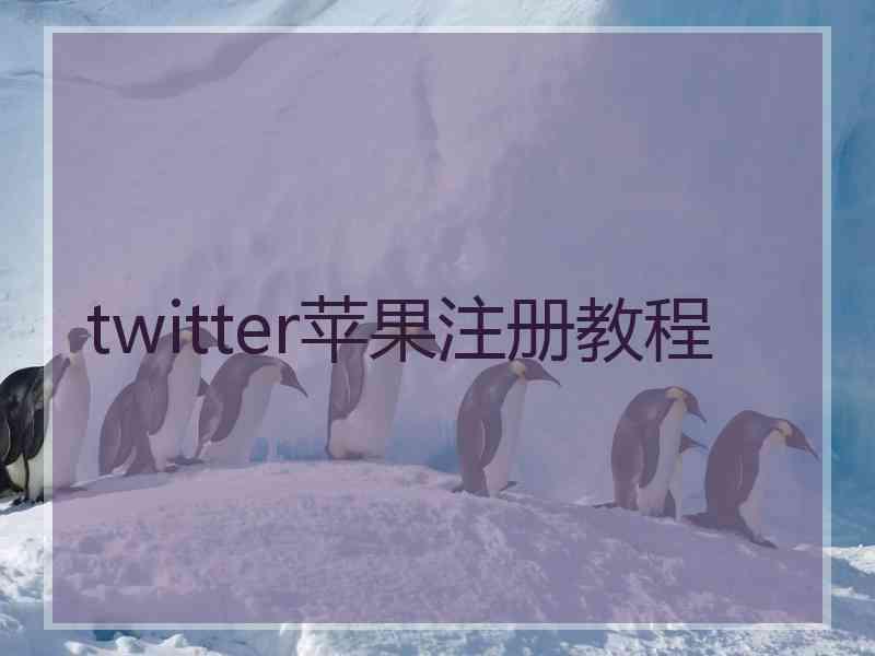 twitter苹果注册教程