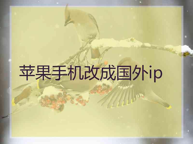 苹果手机改成国外ip