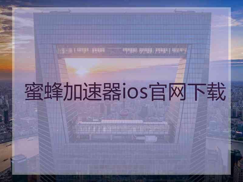 蜜蜂加速器ios官网下载