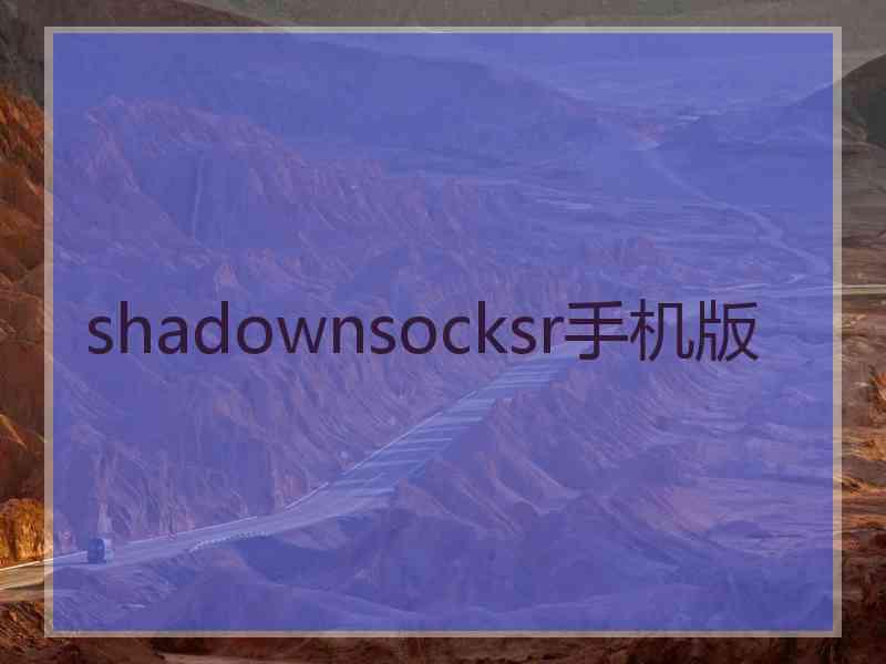 shadownsocksr手机版