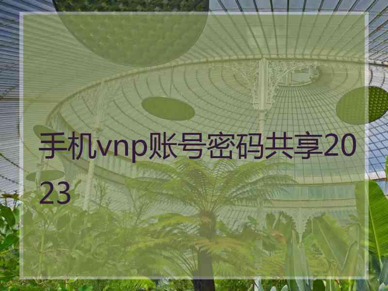 手机vnp账号密码共享2023