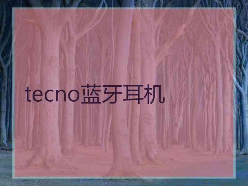 tecno蓝牙耳机