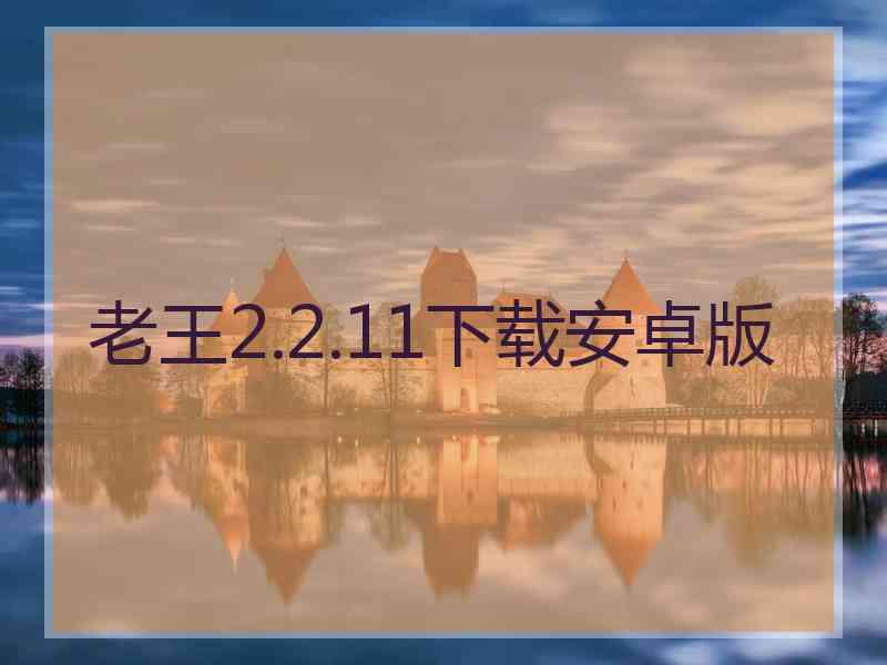 老王2.2.11下载安卓版