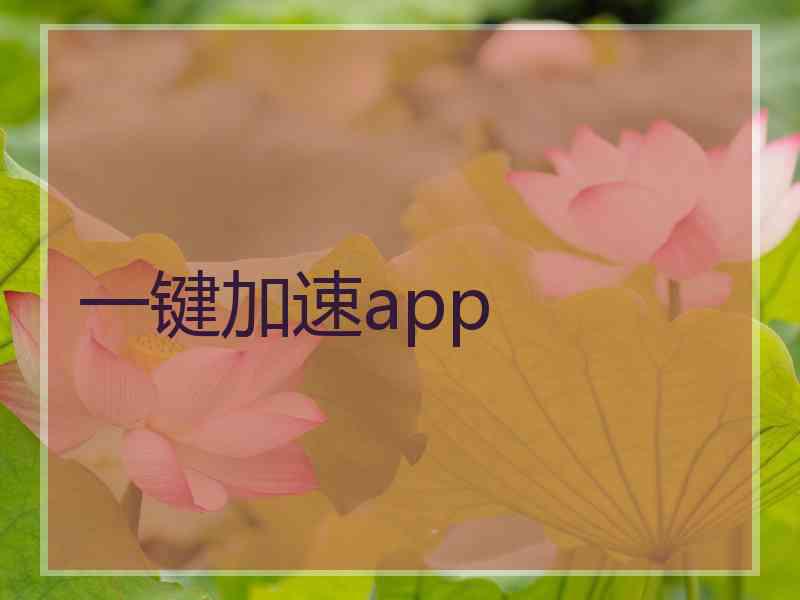 一键加速app