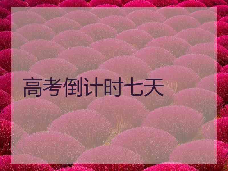 高考倒计时七天