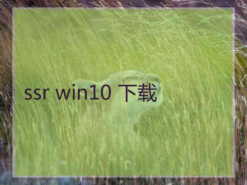 ssr win10 下载