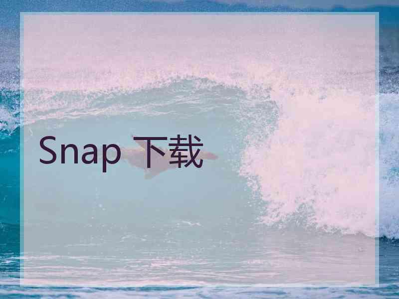 Snap 下载