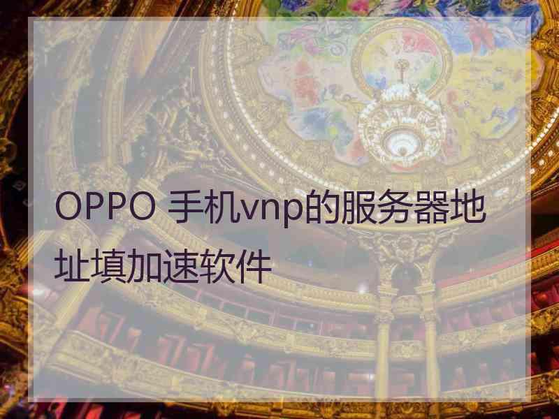 OPPO 手机vnp的服务器地址填加速软件