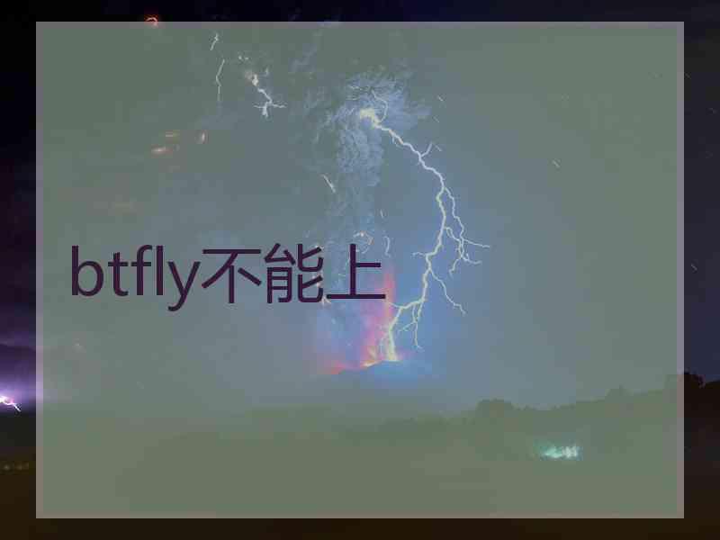 btfly不能上