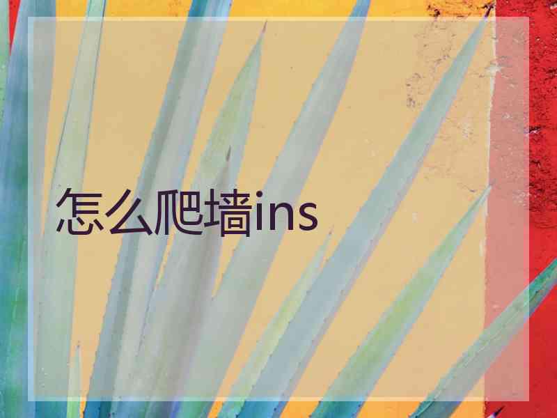 怎么爬墙ins