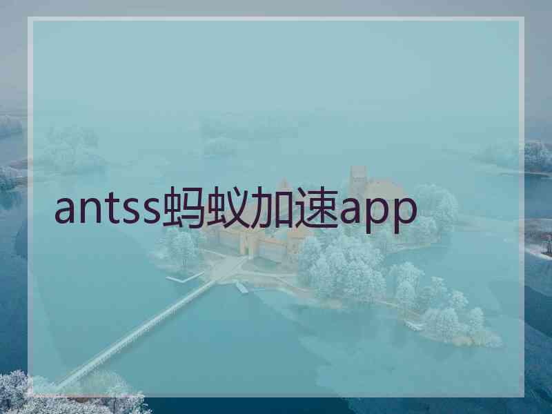 antss蚂蚁加速app