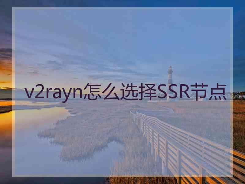 v2rayn怎么选择SSR节点