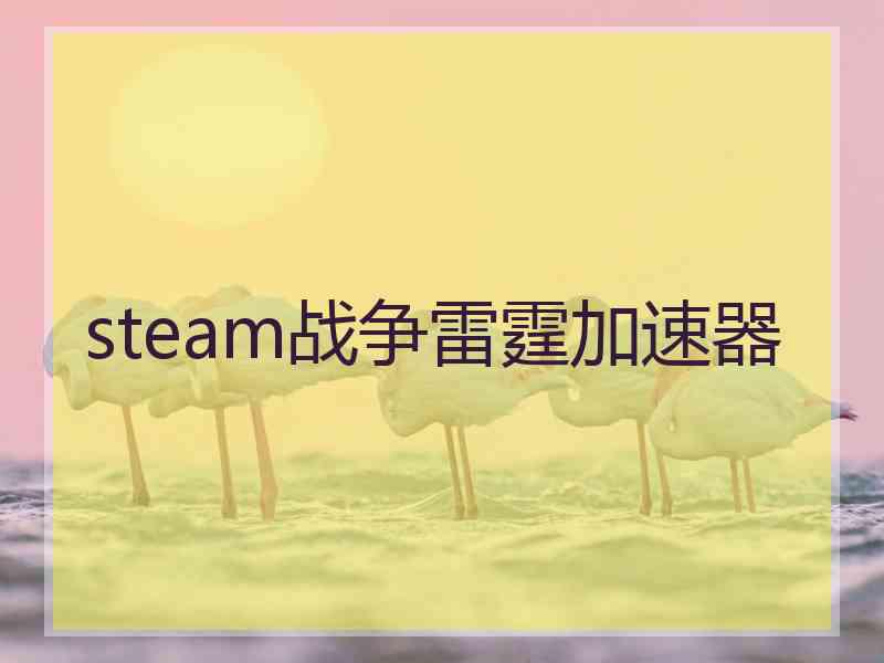 steam战争雷霆加速器