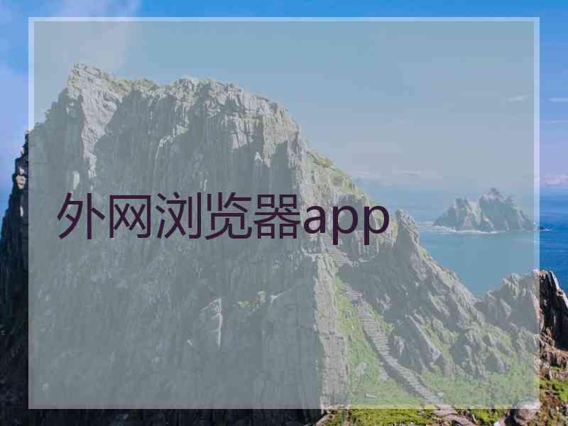 外网浏览器app