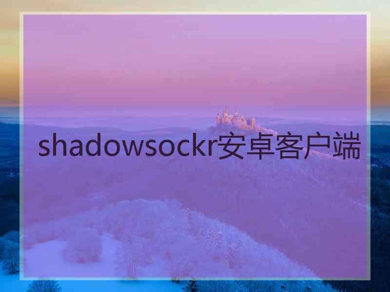 shadowsockr安卓客户端