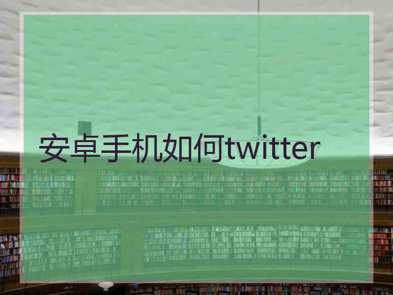 安卓手机如何twitter