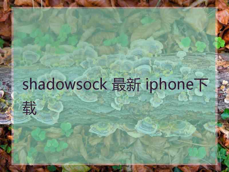 shadowsock 最新 iphone下载