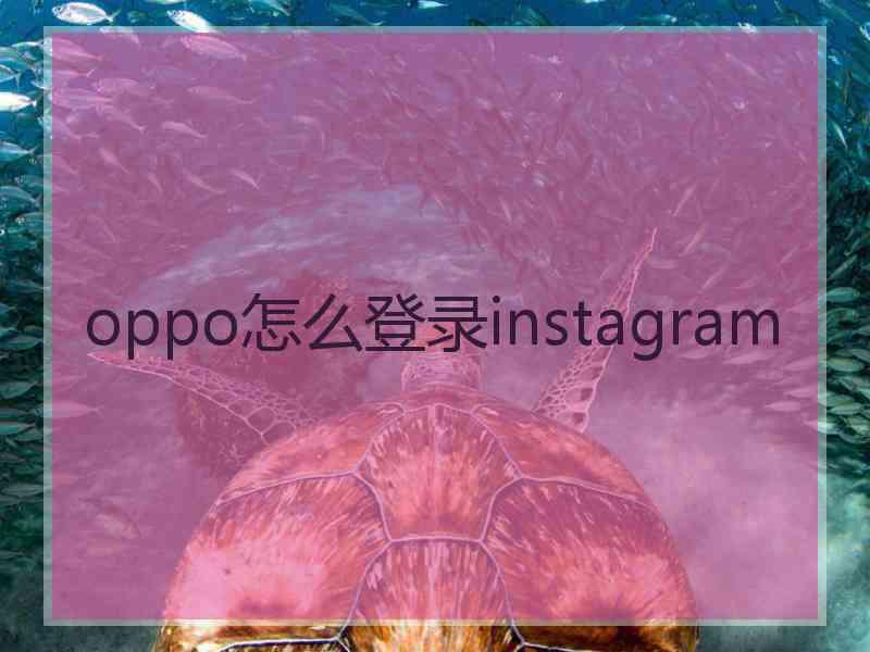 oppo怎么登录instagram